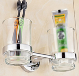 Double Cups Bracket Toothbrush Holder